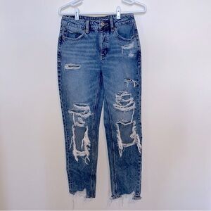 American Eagle Distressed Tom Girl Jeans